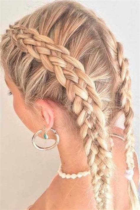 braided hairstyles for mid length hair|More.